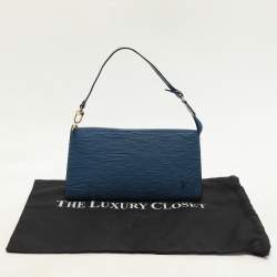 Louis Vuitton Blue Epi Leather Pochette Accessories