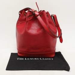 Louis Vuitton Red Epi Leather Noe Bag