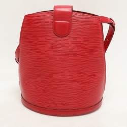 Louis Vuitton Red Epi Leather Cluny Bucket Bag
