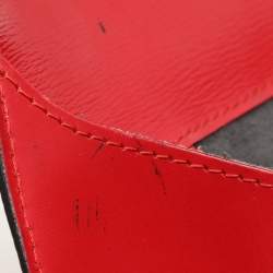 Louis Vuitton Red Epi Leather Cluny Bucket Bag