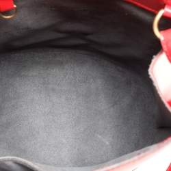 Louis Vuitton Red Epi Leather Cluny Bucket Bag