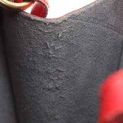 Louis Vuitton Red Epi Leather Cluny Bucket Bag