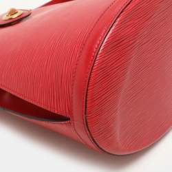Louis Vuitton Red Epi Leather Cluny Bucket Bag