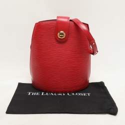 Louis Vuitton Red Epi Leather Cluny Bucket Bag