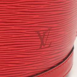 Louis Vuitton Red Epi Leather Cluny Bucket Bag