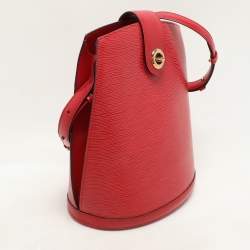 Louis Vuitton Red Epi Leather Cluny Bucket Bag
