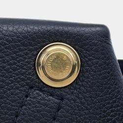 Pre Owned Louis Vuitton Noir Leather Rose De Van MM Satchel Bag