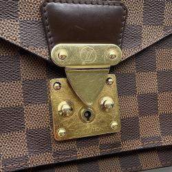 Pre Owned Louis Vuitton Brown Damier Ebene Canvas Monceau Handbag