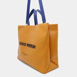 Pre Owned Louis Vuitton Saffron Leather Shopper Tote MM Bag