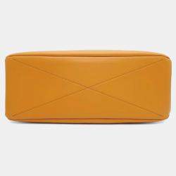 Pre Owned Louis Vuitton Saffron Leather Shopper Tote MM Bag