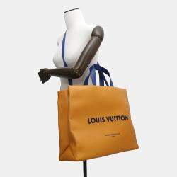Pre Owned Louis Vuitton Saffron Leather Shopper Tote MM Bag