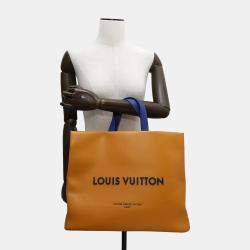Pre Owned Louis Vuitton Saffron Leather Shopper Tote MM Bag