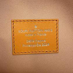 Pre Owned Louis Vuitton Saffron Leather Shopper Tote MM Bag