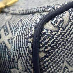 Pre Owned Louis Vuitton Blue Monogram Laminated Jacquard Micro Vanity Bag