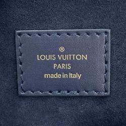 Pre Owned Louis Vuitton Blue Monogram Laminated Jacquard Micro Vanity Bag