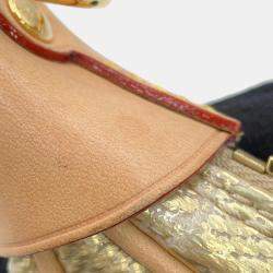Louis Vuitton Loop Gold Monogram Laminated Jacquard Hobo Bag