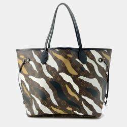 Louis Vuitton Noir/Gold/Silver Monogram Neverfull MM Tote Bag