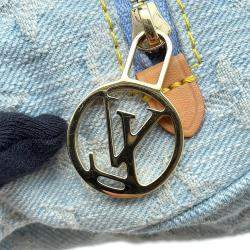 Louis Vuitton Light Blue Monogram Denim Loop Shoulder Bag