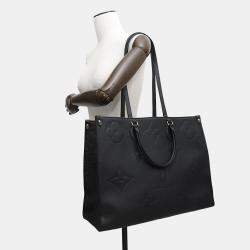 Pre Owned Louis Vuitton Onthego Noirm Monogram Empreinte Leather Size Gm