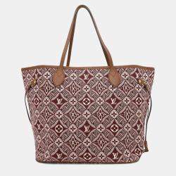 Pre Owned Louis Vuitton Neverfull Bordeaux Monogram / Jacquard Since1854 Size Mm