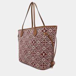 Pre Owned Louis Vuitton Neverfull Bordeaux Monogram / Jacquard Since1854 Size Mm