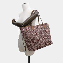 Pre Owned Louis Vuitton Neverfull Bordeaux Monogram / Jacquard Since1854 Size Mm