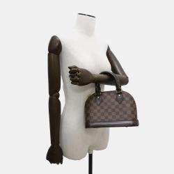 Pre Owned Louis Vuitton Alma Red Damier Ebene Canvas Size Bb