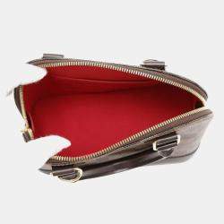 Pre Owned Louis Vuitton Alma Red Damier Ebene Canvas Size Bb