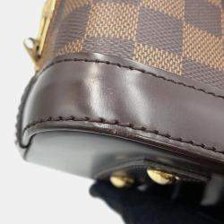 Pre Owned Louis Vuitton Alma Red Damier Ebene Canvas Size Bb