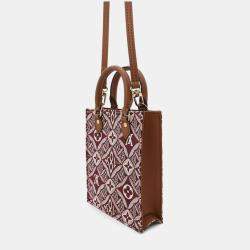 Pre Owned Louis Vuitton Bordeaux Monogram Jacquard Canvas Since 1854 Petit Sac Plat Tote Bag