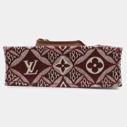 Pre Owned Louis Vuitton Bordeaux Monogram Jacquard Canvas Since 1854 Petit Sac Plat Tote Bag