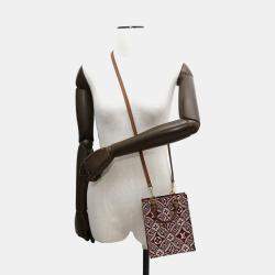 Pre Owned Louis Vuitton Bordeaux Monogram Jacquard Canvas Since 1854 Petit Sac Plat Tote Bag