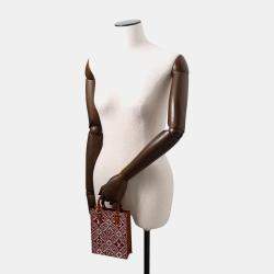Pre Owned Louis Vuitton Bordeaux Monogram Jacquard Canvas Since 1854 Petit Sac Plat Tote Bag
