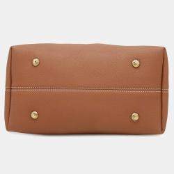 Louis Vuitton Cognac Grained Calf Leather MM Hobo Bag