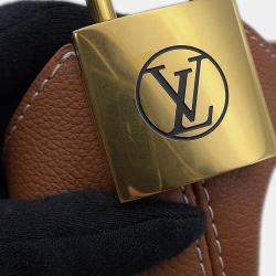 Louis Vuitton Cognac Grained Calf Leather MM Hobo Bag