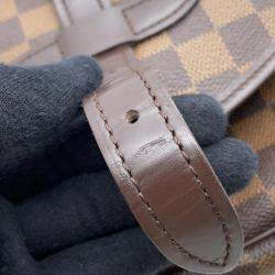 Pre Owned Louis Vuitton Saumur Spo Red Damier Ebene Canvas Size 30