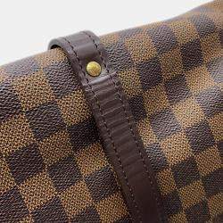 Pre Owned Louis Vuitton Saumur Spo Red Damier Ebene Canvas Size 30