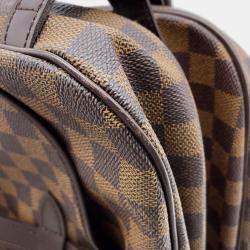 Pre Owned Louis Vuitton Saumur Spo Red Damier Ebene Canvas Size 30