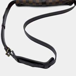 Pre Owned Louis Vuitton Saumur Spo Red Damier Ebene Canvas Size 30