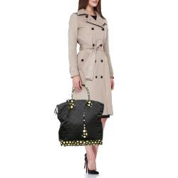 Louis Vuitton x Yayoi Kusama Black Monogram Nylon Vertical Lock It MM Bag
