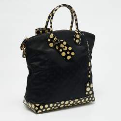 Louis Vuitton x Yayoi Kusama Black Monogram Nylon Vertical Lock It MM Bag
