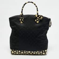 Louis Vuitton x Yayoi Kusama Black Monogram Nylon Vertical Lock It MM Bag