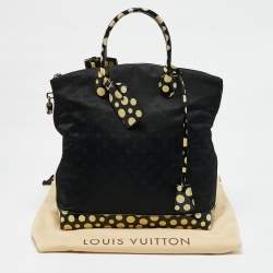 Louis Vuitton x Yayoi Kusama Black Monogram Nylon Vertical Lock It MM Bag