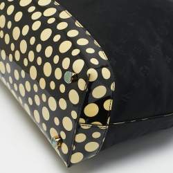 Louis Vuitton x Yayoi Kusama Black Monogram Nylon Vertical Lock It MM Bag