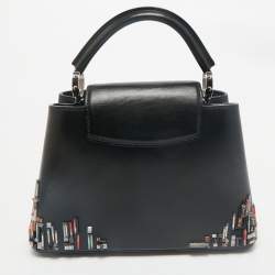Louis Vuitton Black Leather Beaded Skyline Capucines BB Bag