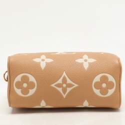 Pre Owned Louis Vuitton Bicolor Giant Monogram Empreinte Leather Nano Speedy Bag