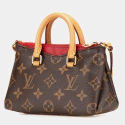 Pre Owned Louis Vuitton Brown Monogram Nano Pallas