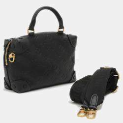 Louis Vuitton Black Monogram Empreinte Petite Malle Souple Bag