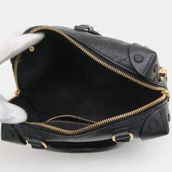 Louis Vuitton Black Monogram Empreinte Petite Malle Souple Bag