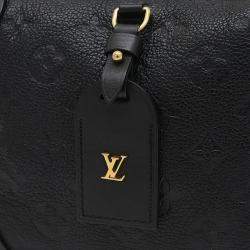 Louis Vuitton Black Monogram Empreinte Petite Malle Souple Bag
